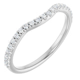 14K White Gold 1/5 CTW Natural Diamond Contour Band