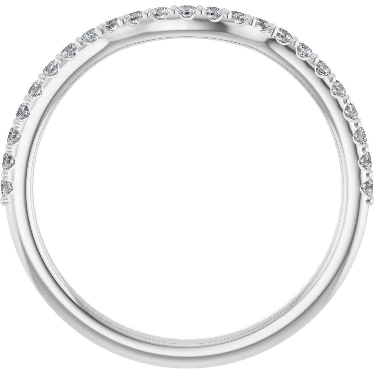14K White Gold 1/5 CTW Natural Diamond Contour Band