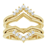 14K Yellow Gold 1/4 CTW Lab-Grown Diamond Ring Guard