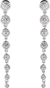 14K White Gold 1 3/4 CTW Lab-Grown Diamond Earrings