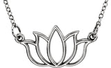 Sterling Silver Tiny Posh® Lotus 16-18" Necklace