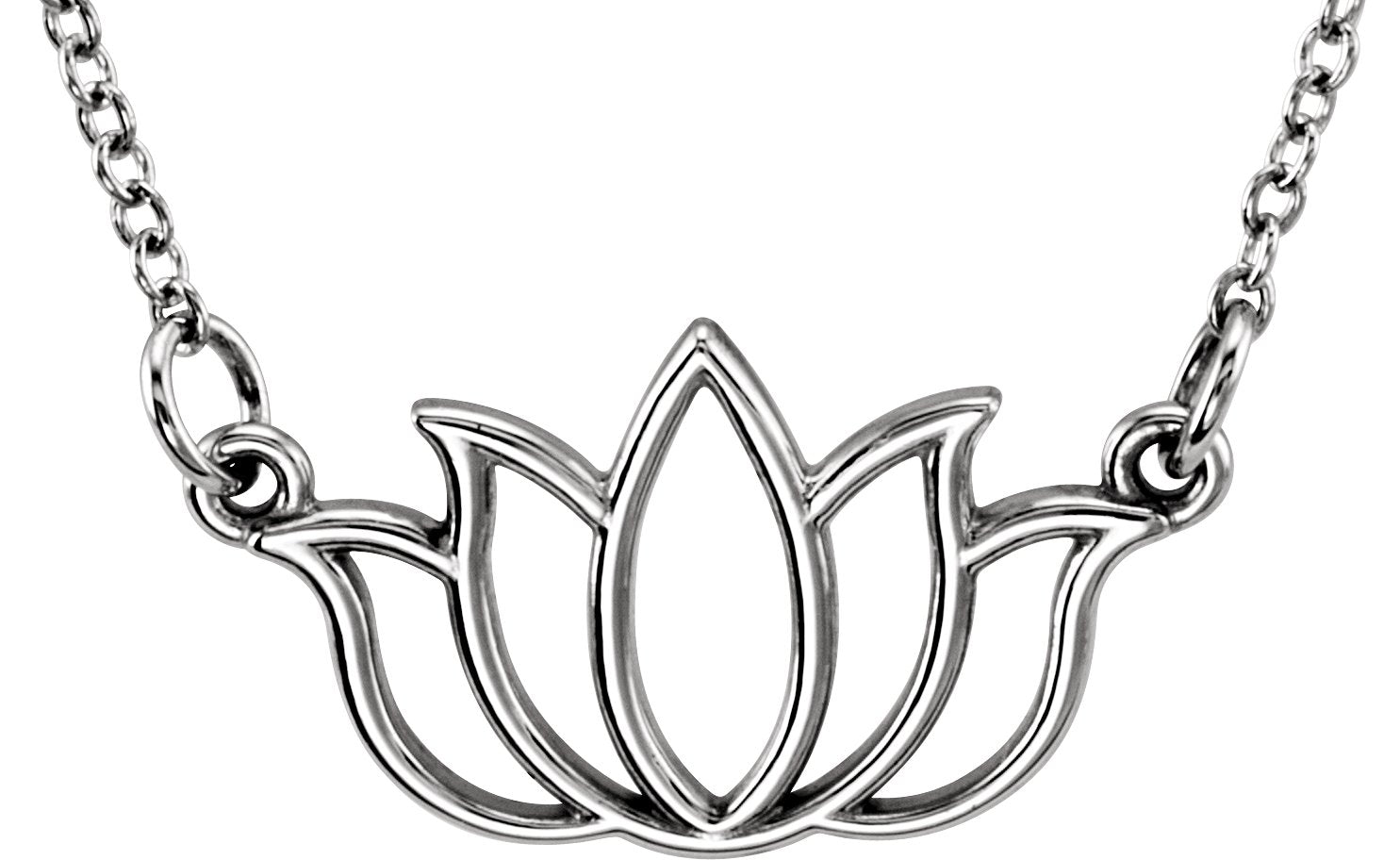 Sterling Silver Tiny Posh® Lotus 16-18" Necklace