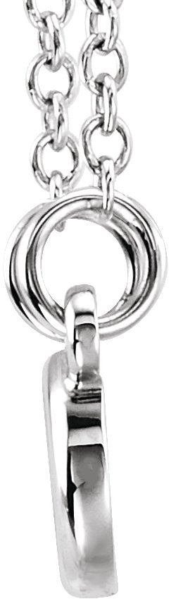 Platinum Tiny Posh® Infinity-Inspired 16-18" Necklace