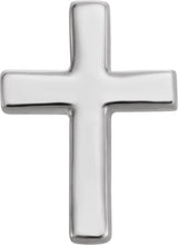 Sterling Silver 7.5mm Cross Single Earring