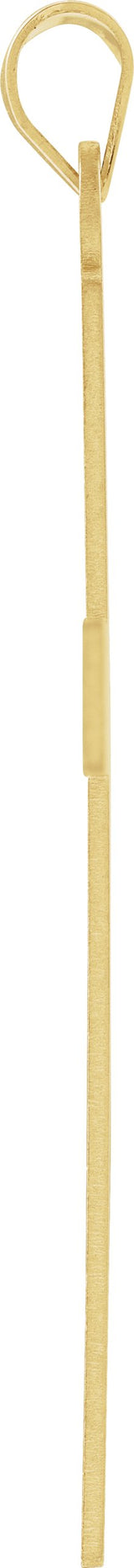 14K Yellow Gold 49.4x25 mm Cross Pendant