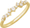 14K Yellow Gold 1/4 CTW Lab-Grown Diamond Scattered Stackable Ring