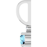 88002 / Pendant / Set / Platinum / Round / Natural Aquamarine / 4Mm :: 0.015 Ct / Natural Diamond / Si2-Si3, GH / Polished / Natural Aquamarine And .015 Ct Natural Diamond Charm/Pendant