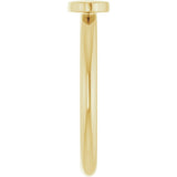 14K Yellow Gold 13x5.5 mm Oval Signet Ring