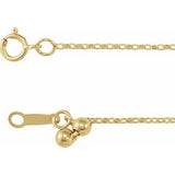 14K 1.1 mm Rolo chain
