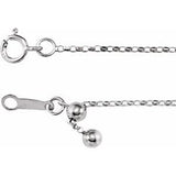 14K 1.1 mm Rolo chain