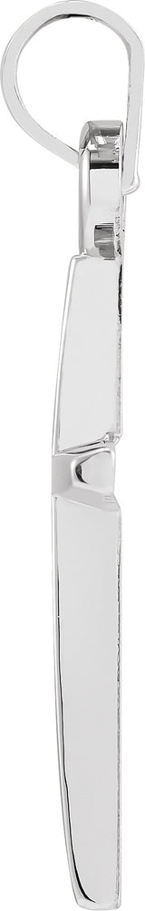 Sterling Silver 23.38x11.75mm Cross Pendant