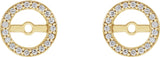 14K Yellow Gold 1/8 CTW Natural Diamond Earring Jackets with 5.3 mm ID