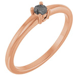 14K Rose Natural Gray Spinel Ring