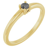 14K Yellow Natural Gray Spinel Ring