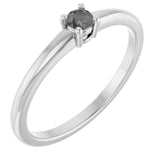 Sterling Silver Natural Gray Spinel Ring