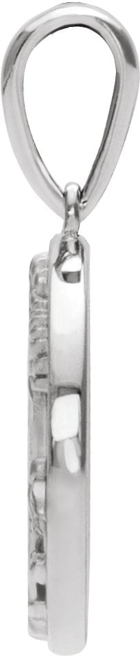 Platinum Floral Pendant