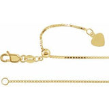 14K .85 mm box chain