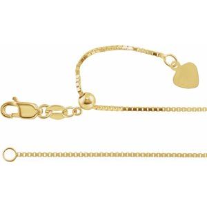 14K .85 mm box chain