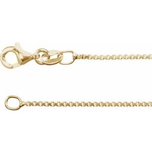 18K 1 mm box chain