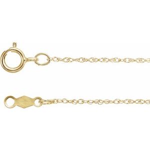 18K .85 mm rope chain