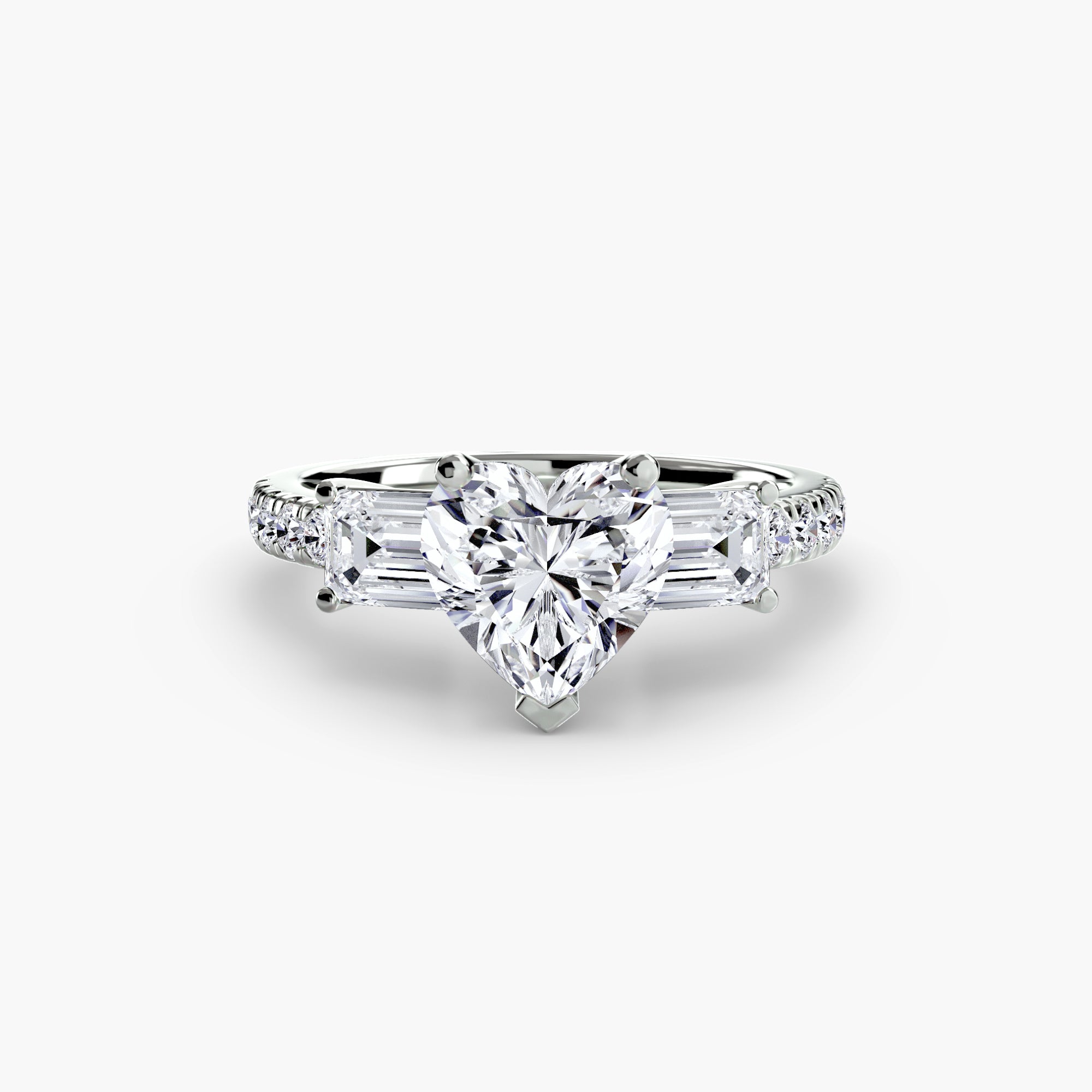 Three-Stone Ring with Pavé Volume 4