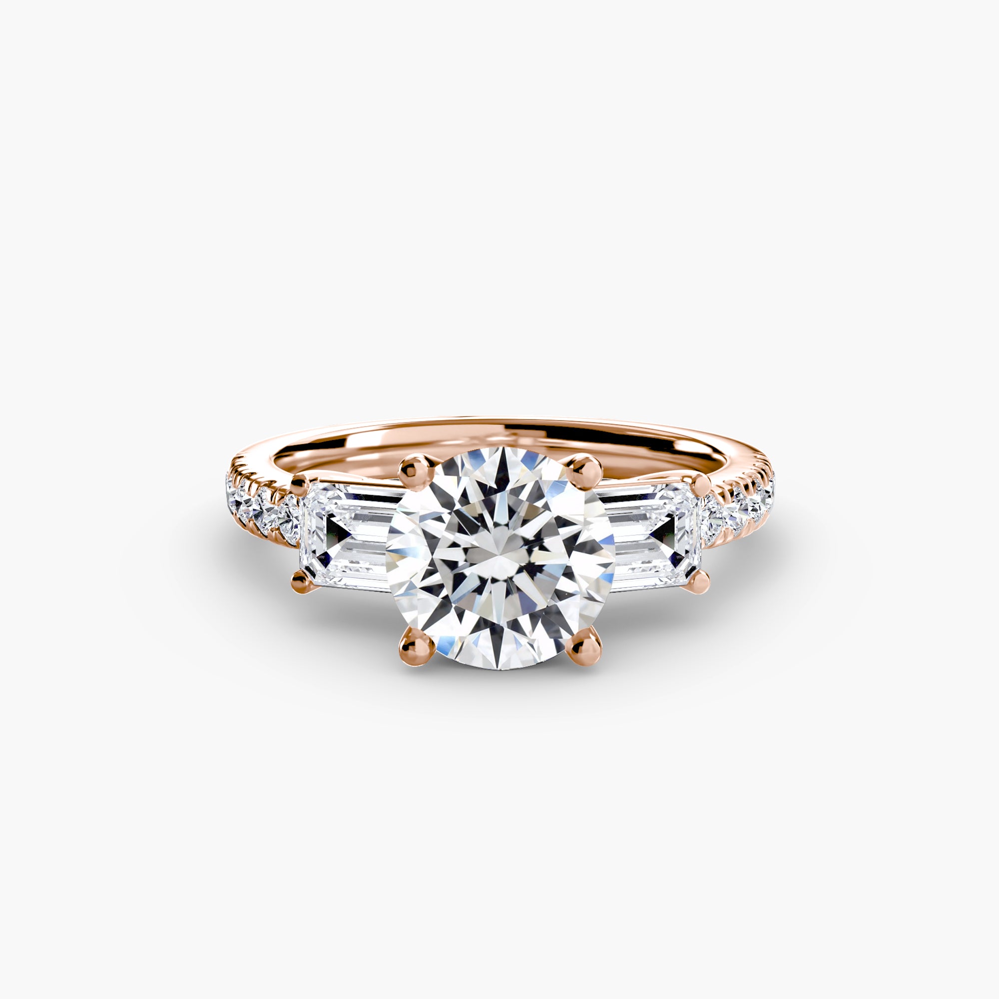 Three-Stone Ring with Pavé Volume 4