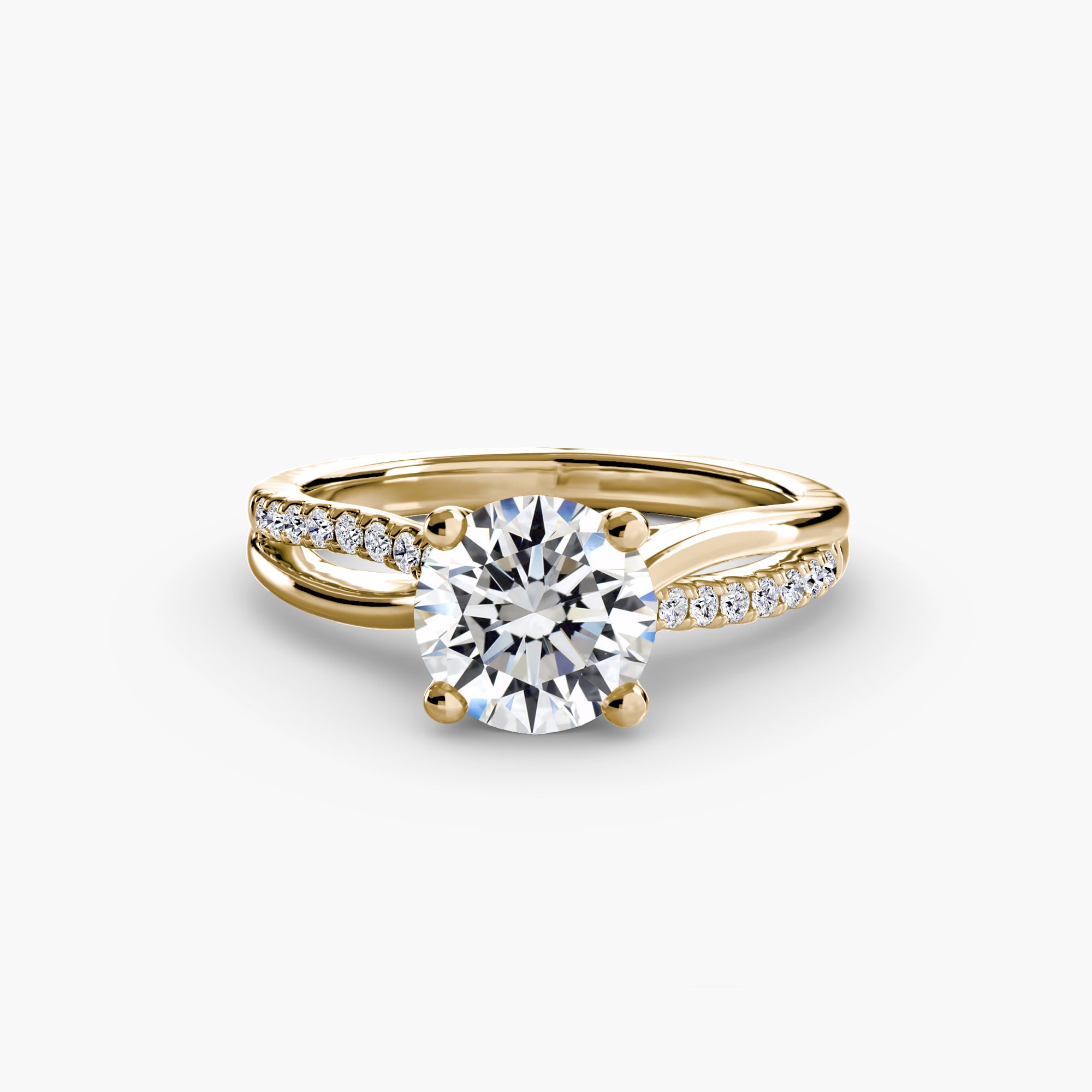 The Split Shank Pavé Solitaire