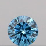 0.08ct Round Lab Grown Diamond (Colour Fancy Vivid Blue, Clarity VS2, Cut VG, IGI Certified)