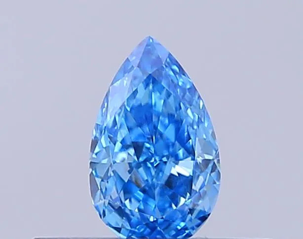 0.22ct Pear Lab Grown Diamond (Colour Fancy Vivid Blue, Clarity VVS2, IGI Certified)