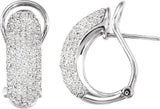Pavé Style Omega Clip Earrings