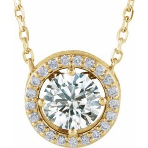 14K Yellow 1/2 CTW Natural Diamond 16" Necklace