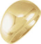 14K Yellow Gold 12mm Dome Ring