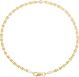 Brc891 / Bracelet / 14K Yellow Gold / Set / Natural Diamond / Round / 2.5 Mm / 6.9 X 3 Mm / 7 1/2 In / I1, GH / Polished / .06 Ct Natural Diamond Bezel-Set Solitaire Bracelet