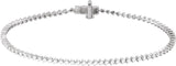 Brc907 / Bracelet / Set / 14K White / Round / Lab-Grown Diamond / 1.6Mm :: 1 1/2 Ctw / Si1-Si2, GH / 7 1/4 In / Polished / 1 1/2 Ctw Lab-Grown Line Bracelet