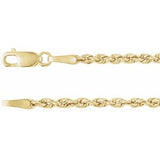 14K 2 mm rope chain