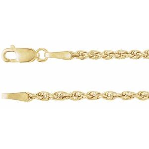 14K 2 mm rope chain