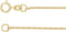 14K Yellow Gold 1mm Twisted Wheat 24