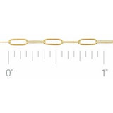 14-karat gold 2mm paperclip style chain
