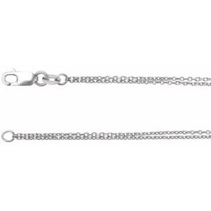14K 1 mm cable chain