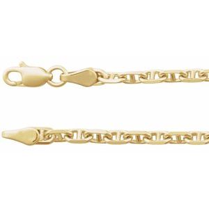 14K 2.6 mm anchor chain