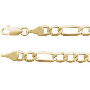 14K 5.1 mm Figaro chain