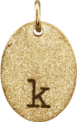 18K Yellow Gold Vermeil Be Posh® Engravable Oval Pendant