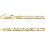 14K 2.5 mm Figaro chain