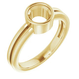 18K Yellow 6mm Round Ring Mounting
