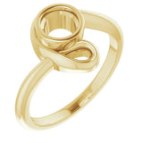18K Yellow 5.2mm Round Ring Mounting
