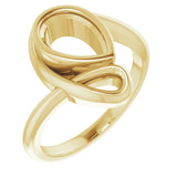 18K Yellow 9x6 mm Pear Ring Mounting