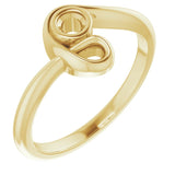 18K Yellow 3mm Round Ring Mounting