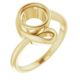 14K Yellow 7mm Round Ring Mounting