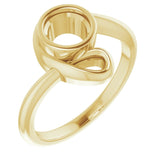 18K Yellow 5.8mm Round Ring Mounting