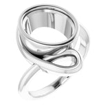 14K White 11x9 mm Oval Ring Mounting